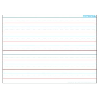 Ashley Productions® Smart Poly® Single Sided PosterMat Pals® Space Savers, Handwriting 3/4", 13" x 9.5"