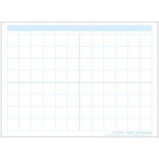 Ashley Productions® Smart Poly® Single Sided PosterMat Pals® Space Savers, 1" Grid Blocks, 13" x 9.5"