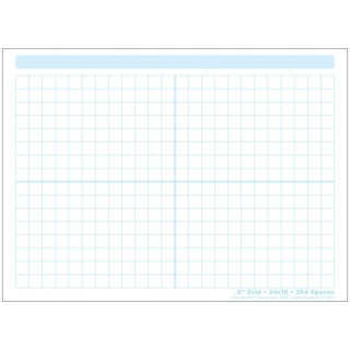 Ashley Productions® Smart Poly® Single Sided PosterMat Pals® Space Savers, 1/2" Grid Blocks, 468 Blocks, 13" x 9.5"