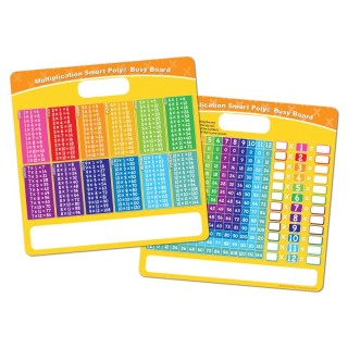 Ashley Productions® Smart Poly® Educational Activity Busy Board, Dry Erase with Marker, 10-3/4" x 10-3/4", Multiplication