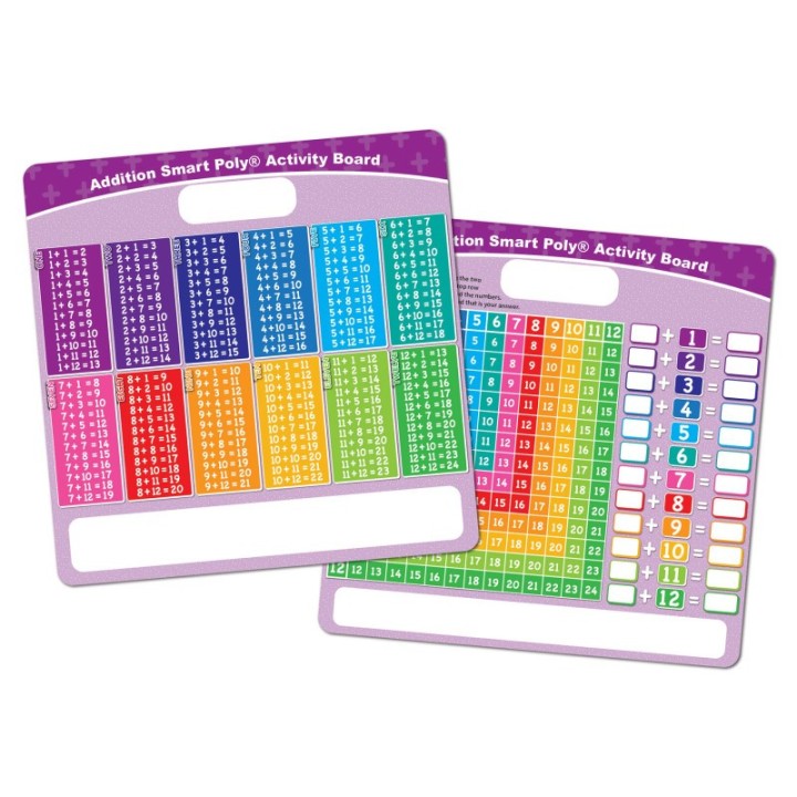 Ashley Productions® Smart Poly® Educational Activity Busy Board, Dry Erase with Marker, 10-3/4" x 10-3/4", Addition