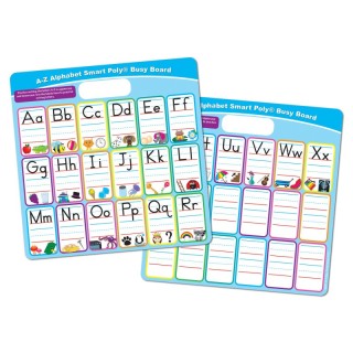 Ashley Productions® Smart Poly® Educational Activity Busy Board, Dry Erase with Marker, 10-3/4" x 10-3/4", ABC's Fill In