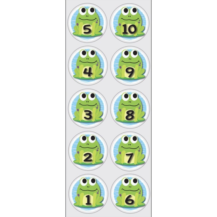 Ashley Productions® The Original Fun Mat™, Sensory Spots™, 6" Numbers 1-10 Frogs Theme, 10 Pieces