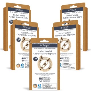 artoya Pocket Sundial 3D Wooden STEM Model 5-Pack