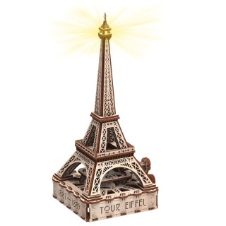 Mr.PLAYWOOD Eiffel Tower Eco-light 3D Wooden STEM Model