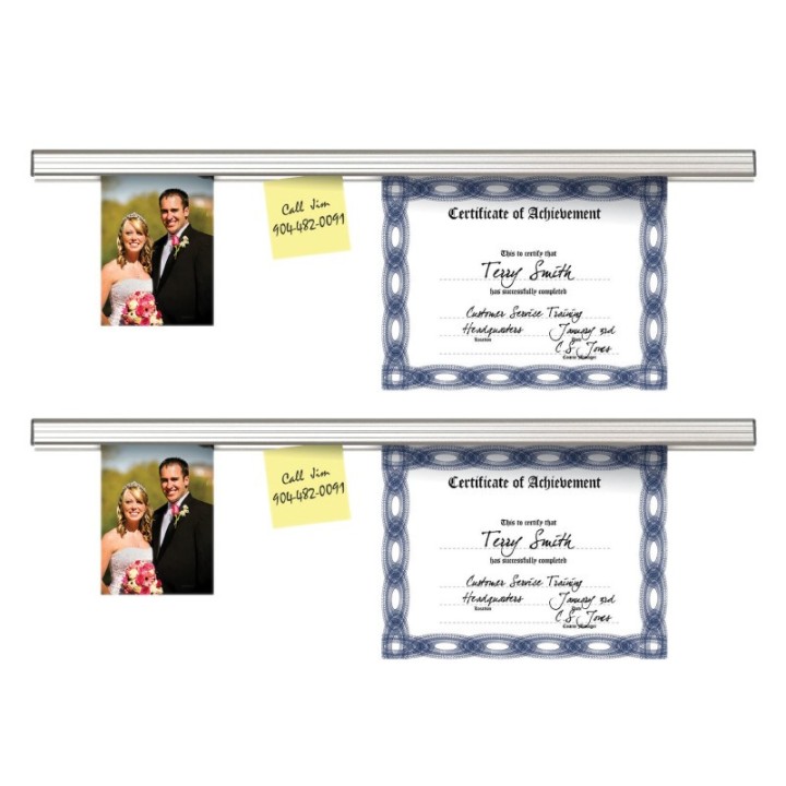 Grip-a-Strip® Display Rail, 9 Inch, Satin, Medium Size, Pack of 2