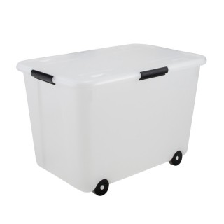 Advantus® Rolling Storage Box, 15 Gallon, Clear