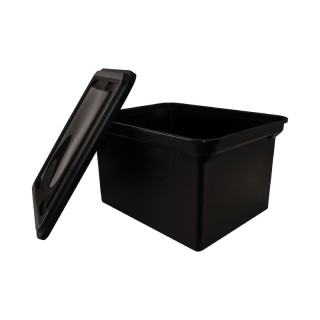 Advantus® File Tote with Lid, Black