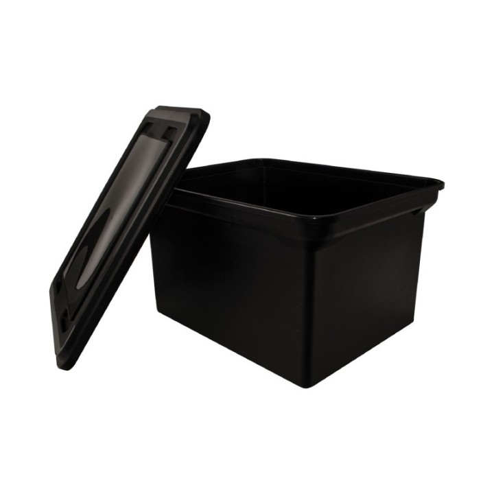 Advantus® File Tote with Lid, Black