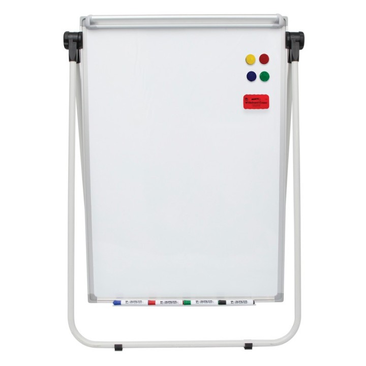 Charles Leonard Double Sided Magnetic Whiteboard Easel