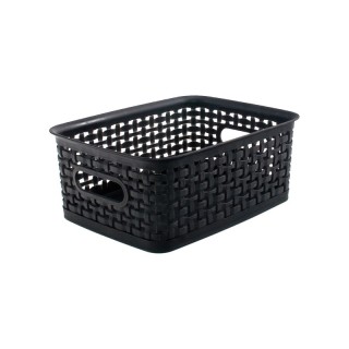 Thinkspace Plastic Weave Bin, Small, Black