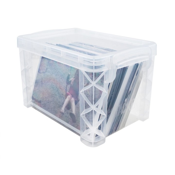 Super Stacker® Clear Plastic Stacking Storage Box, 4X6 in