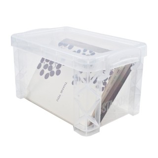 Super Stacker® Clear Plastic Stacking Storage Box, 3X5 in