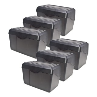 Innovative Storage Designs Black Index Card Holder, 3" x 5", Pack of 6