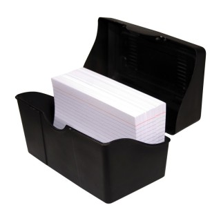 Innovative Storage Designs Black Index Card Holder, 4" x 6"