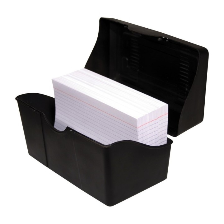 Innovative Storage Designs Black Index Card Holder, 4" x 6"