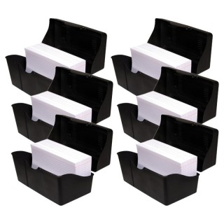 Innovative Storage Designs Black Index Card Holder, 4" x 6", Pack of 6