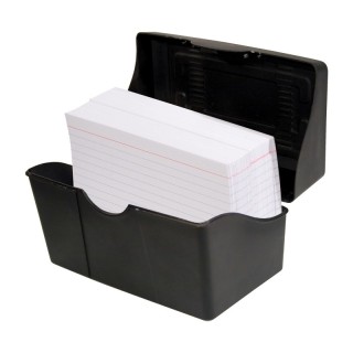 Innovative Storage Designs Black Index Card Holder, 5" x 8"