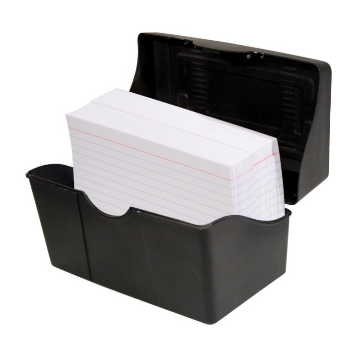 Innovative Storage Designs Black Index Card Holder, 5" x 8"