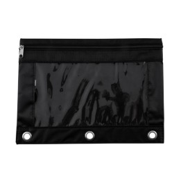 Advantus® Binder Pencil Pouch, Black/Clear, 10x7.38 in