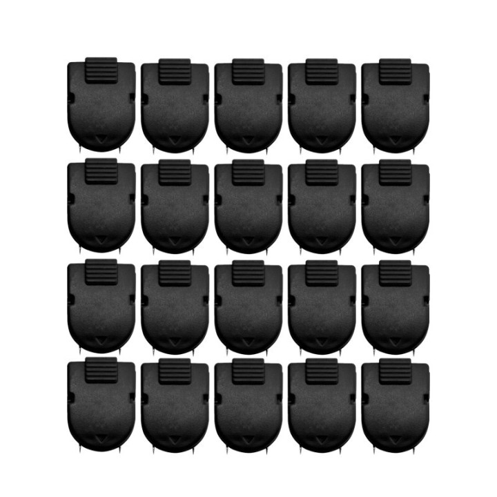 Advantus® Wall Clips For Fabric Panels, Black, 40 Sheet Capacity, Pack of 20