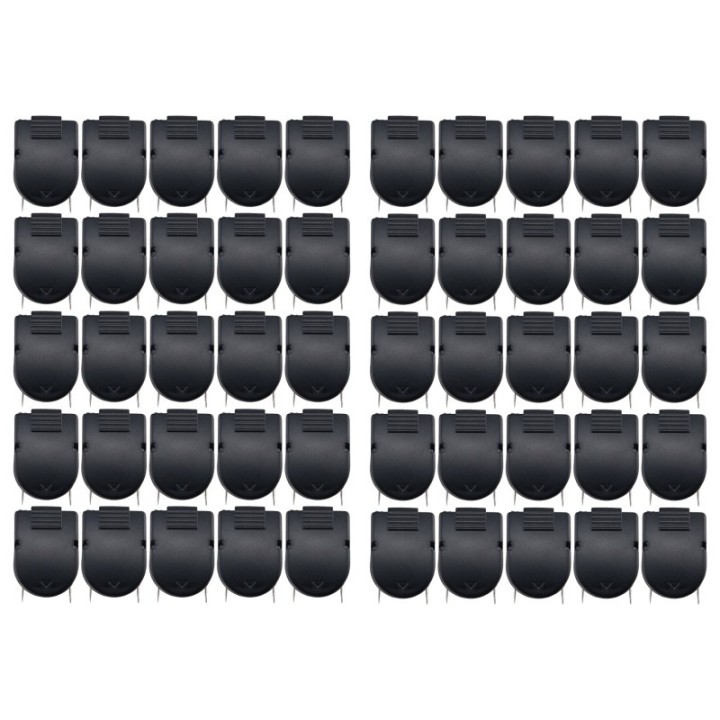 Advantus® Wall Clips For Fabric Panels, Black, 40 Sheet Capacity, Pack of 50