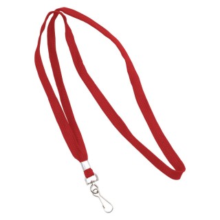 Advantus® Deluxe Lanyard with J-Hook, Red, Box of 24