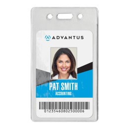 Advantus® Proximity Badge Holders, Vertical, Clear, Pack of 50