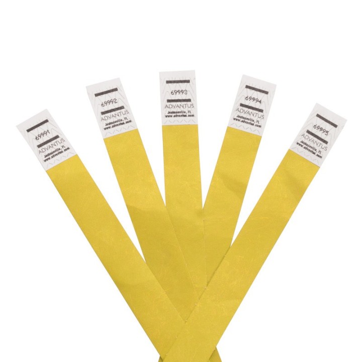 Advantus® Tyvek® Wristbands Yellow, Pack of 500