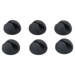 Bluelounge® Cabledrops Cord Management, Black, Pack of 6