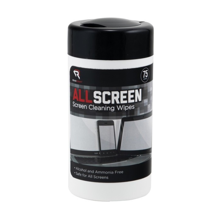 Read Right® AllScreen Screen Cleaning Wipes, 75 Count Tub