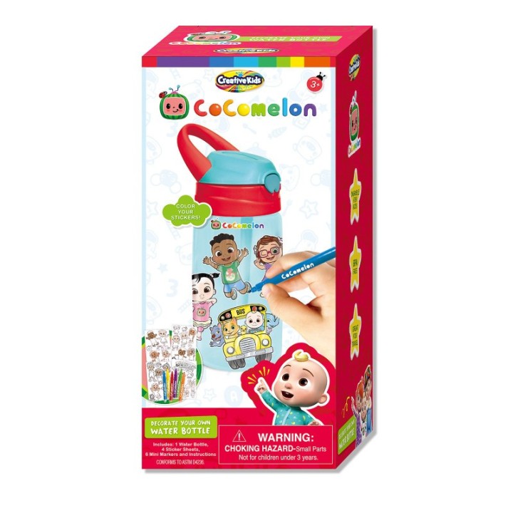 Creative Kids™ Cocomelon Decorate Your Own Water Bottle with Markers