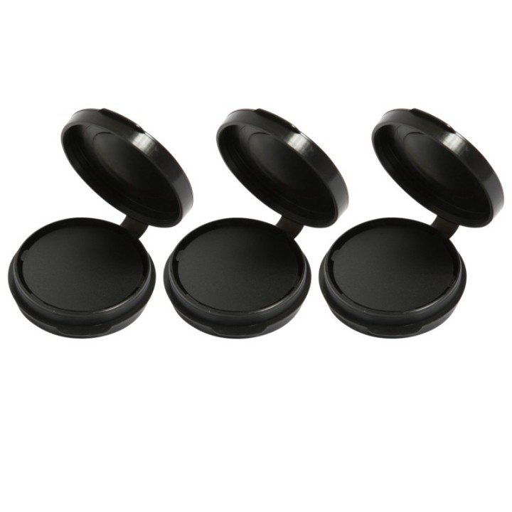 Baumgartens Inkless Fingerprint Pad with Adhesive, Black, Pack of 3