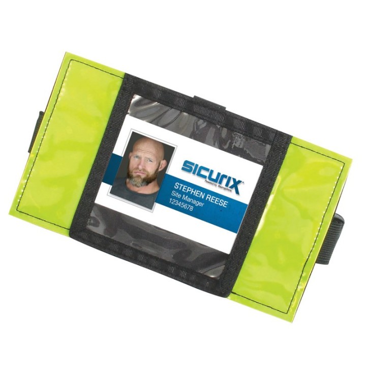 SICURIX Reflective Safety Armband Badge Holder, Horizontal
