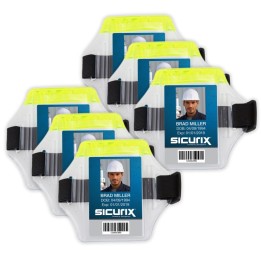 SICURIX Reflective Armband Badge Holder, Pack of 6