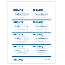 SICURIX Printable Badge Inserts, 3-1/2" x 2-1/4", Pack of 56