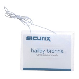 SICURIX Hanging Style ID Badge Holder Kit with Printable Inserts, 4" x 3", Pack of 50