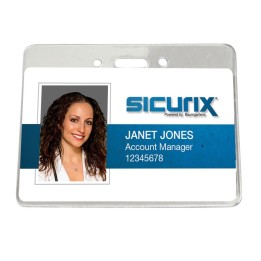 SICURIX ID Badge Holder, Government/Military, Horizontal, Pack of 50