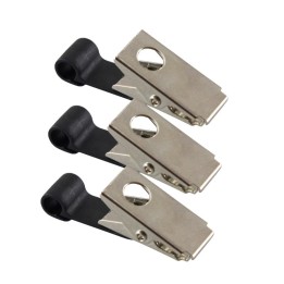 SICURIX Badge Clip, Low Profile, 25 Per Pack, 3 Packs