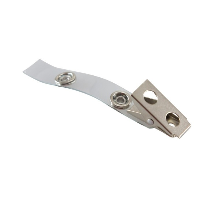 SICURIX Button ID Badge Strap Clips, Pack of 25