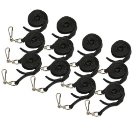 SICURIX Hook & Loop Breakaway Safety Lanyard, Flat Style, Black, Pack of 12