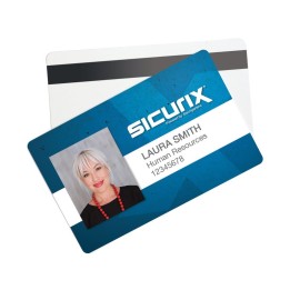 SICURIX CR 80 Blank ID Cards with Hico Magnetic Stripe, 30 mil, White, Pack of 100