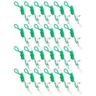 SICURIX Standard Lanyard Hook Rope Style, Green, Pack of 24