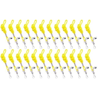 SICURIX Standard Lanyard Hook Rope Style, Yellow, Pack of 24