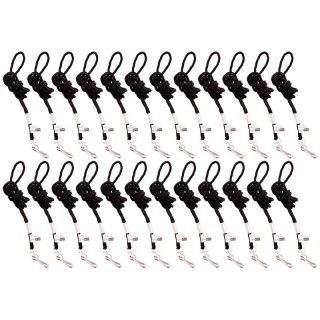SICURIX Standard Lanyard Hook Rope Style, Black, Pack of 24
