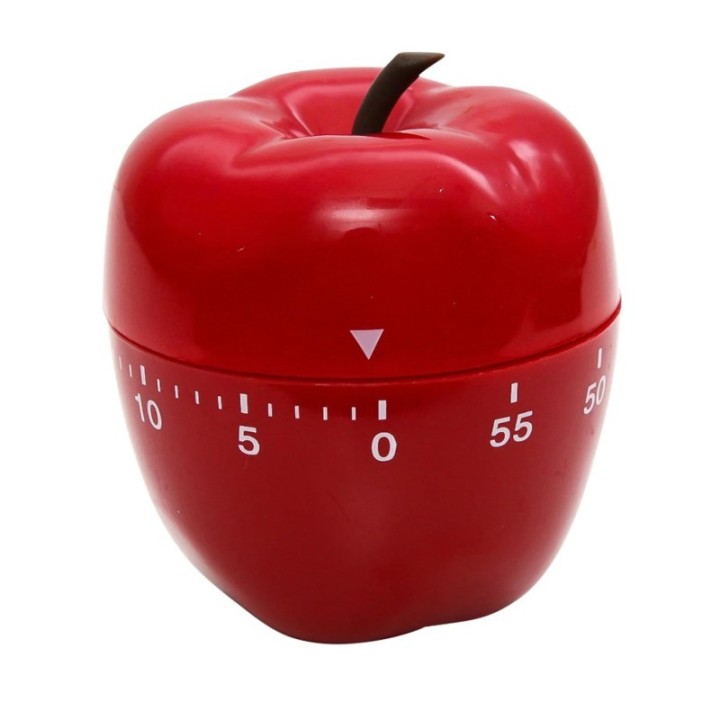 Baumgartens Apple-Shaped Timer, 0-60 Minutes, Red