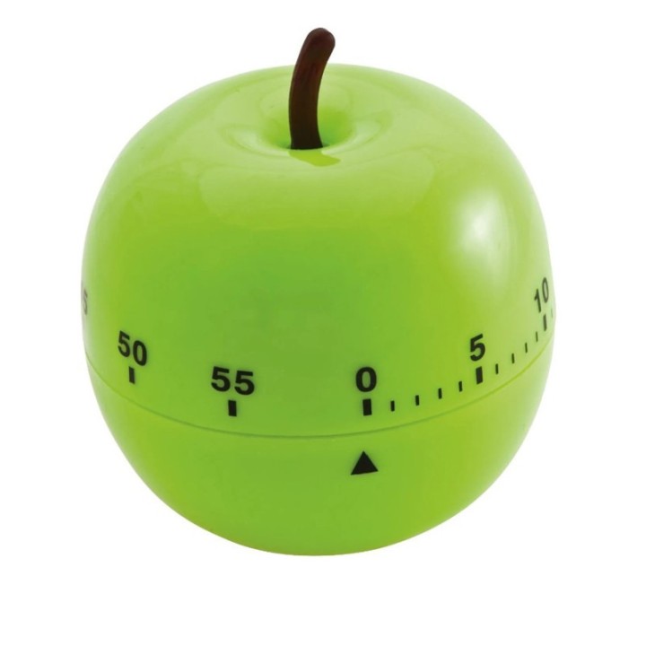 Baumgartens Apple-Shaped Timer, 0-60 Minutes, Green