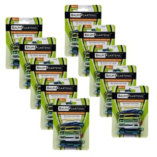 Baumgartens Vinyl-Coated Paper Clips, Jumbo Size, 40 Per Pack, 10 Packs