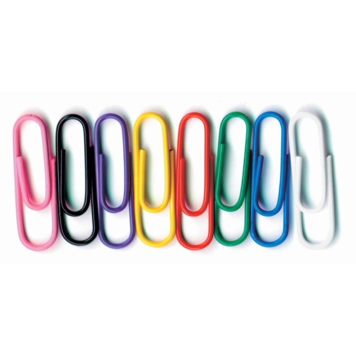 Baumgartens Vinyl-Coated Paper Clips, No. 1 Standard Size, Pack of 100