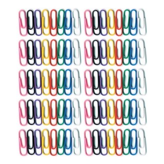 Baumgartens Vinyl-Coated Paper Clips, No. 1 Standard Size, 100 Per Pack, 10 Packs